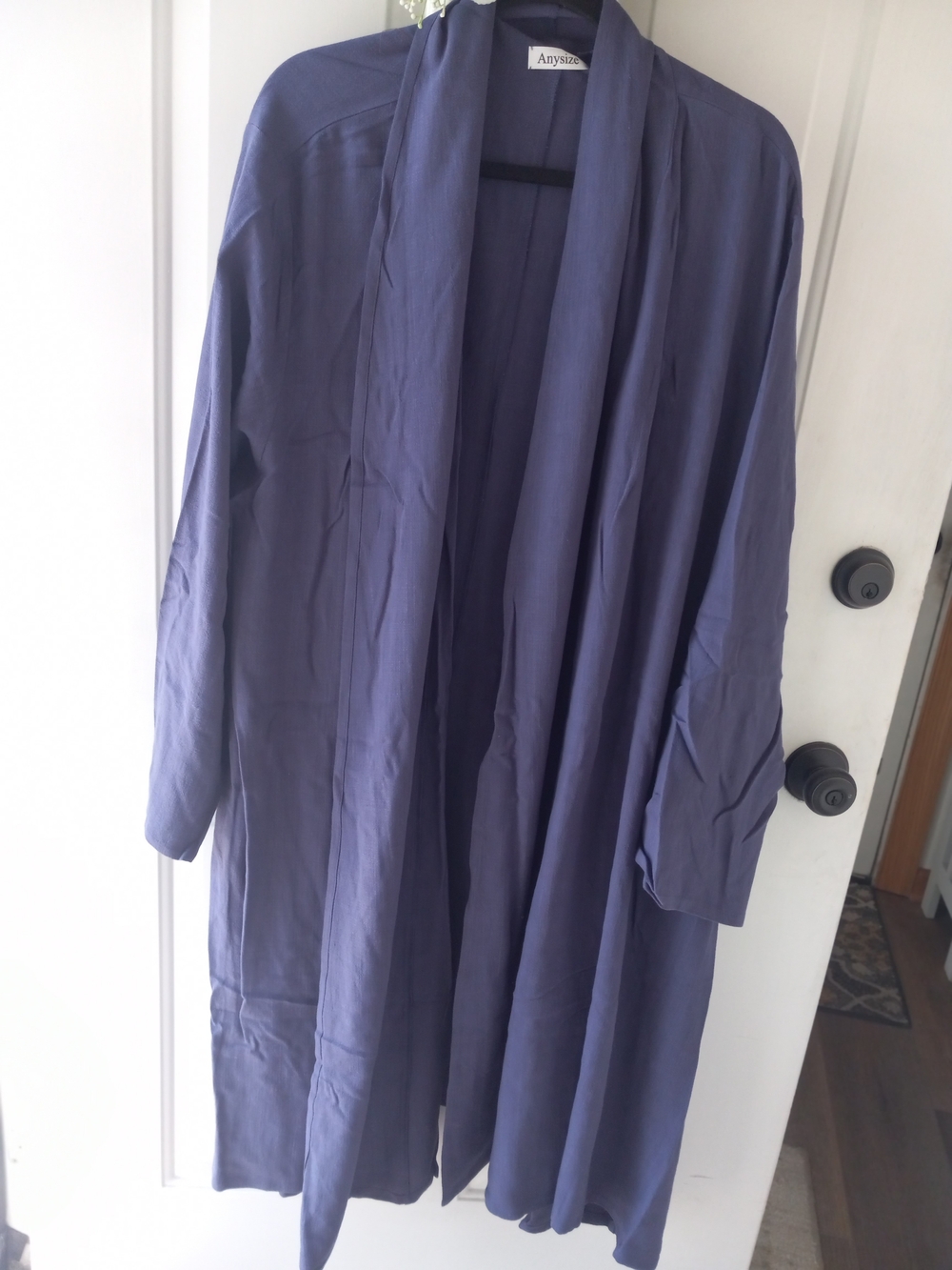 Women's Long Pretty Blue Plus Cardigan/ Light Coat.